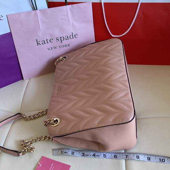 Kate Spade New York Briar Lane Quilted Med Convertible Shoulder Bag Rosy Cheeks - Picture 9 of 14
